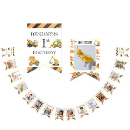 Bandeirinha Primeiro aniversario de Garotos de Bomba de Constr