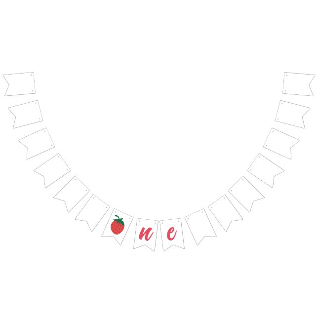 Bandeirinha Primeiro Aniversário de Morango (Todos)