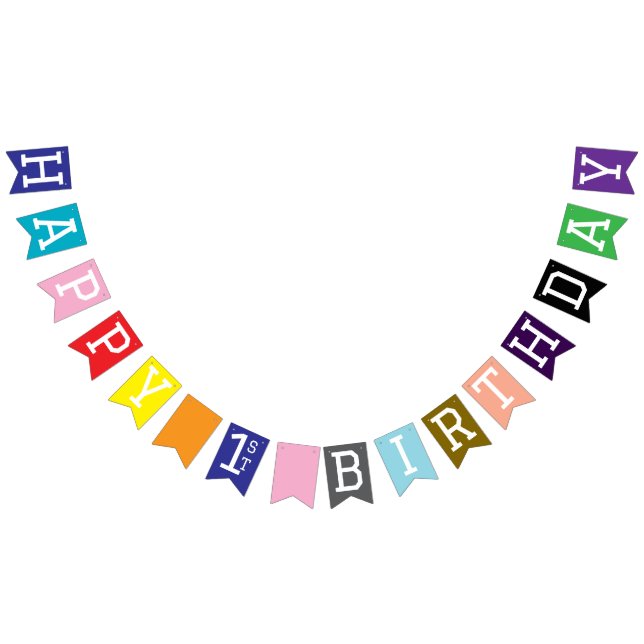 Bandeirinha Primeiro aniversario Feliz (Todos)