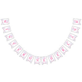 Bandeirinha Primeiro aniversario Rosa Rosa-Rosa- de Inverno Mo