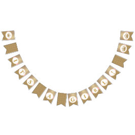 Bandeirinha Princesa Dourada Rosa É um Chá de fraldas