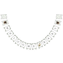 Pug Greenery Chá de fraldas Puppy bunting banner