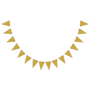 Bandeirinha PURE DOURADO Splatter Patterno + texto/foto