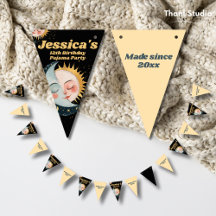 Qualquer Idade Vintage Celestial Pajama Aniversári