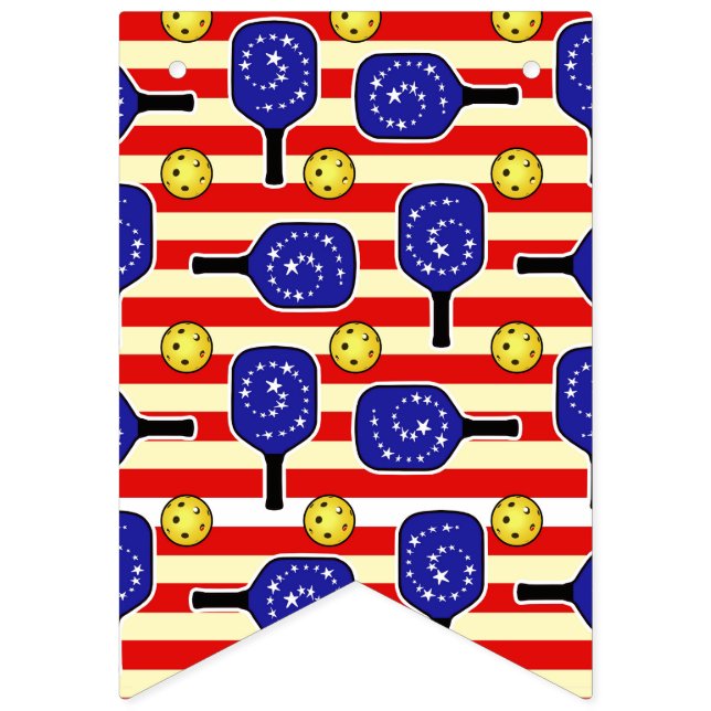 Bandeirinha Quarto de julho Bolas Amarelas Vermelhas Brancas A (Primeira Bandeira)