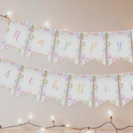 Bandeirinha Quatro Menina de Tema Doce 4º Banner de Aniversári