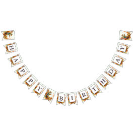 Bandeirinha Queda do Esquilo de Aquarela das Vibes - Aniversár