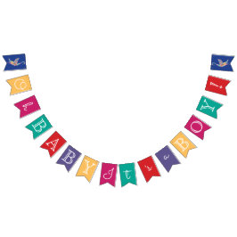 Bandeirinha Querida, é um Chá de fraldas de pássaro colorido