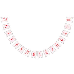 Bandeirinha Querido Coraçãozinho Rosa Feliz Aniversário