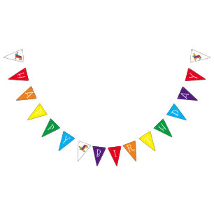 Bandeirinha Rainbow Donkey Pinata Piñata Fiesta Party Animal