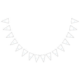 Bandeirinha Raios azuis em forma de diamante irradiando para f