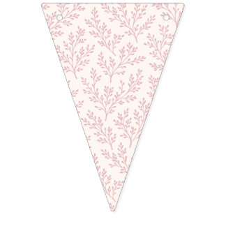 Bandeirinha Raminhos da Floresta Rosa Suave - Neutro