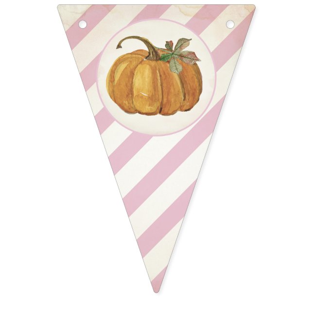 Bandeirinha Rapariga Retro Pequeno Pumpkin Cozinha de Aniversá (Primeira Bandeira)