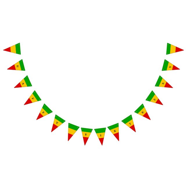 Bandeirinha Rasta Flag Reggae Happy Birthday (Todos)