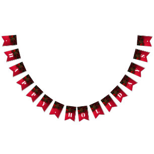 Bandeirinha Red Berries & Mistletoe, Natal