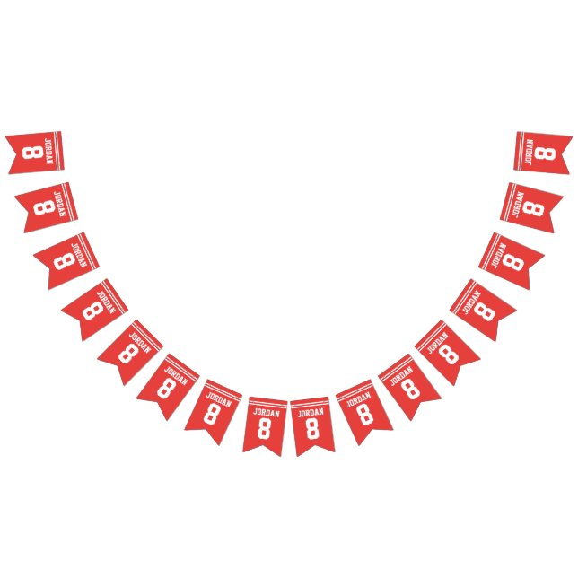 Bandeirinha Red Football Jersey - Festa de aniversário do tema (Todos)