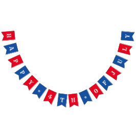 Bandeirinha Red White e Blue 4º do Partido de julho
