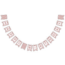 Red Winter Birthday Banner Decor