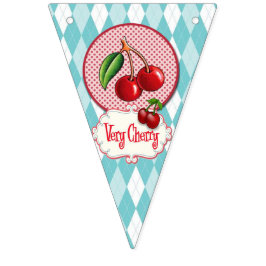 Bandeirinha Retro Cherry Bunting.