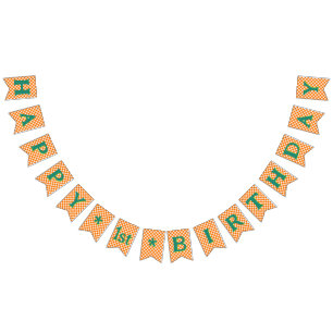 Bandeirinha Retro Moderno e Selvagem de primeiros aniversarios