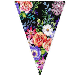 Bandeirinha Rich Vintage Floral Bunting.