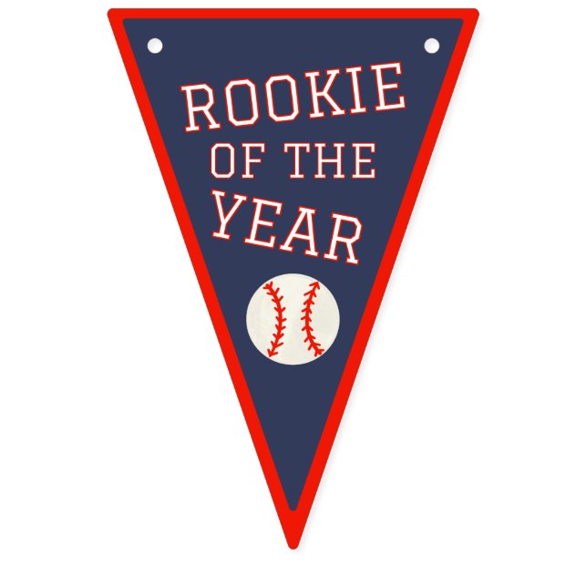 Bandeirinha Rookie of the Year Baseball Bunting Banner (Décima sexta bandeira)