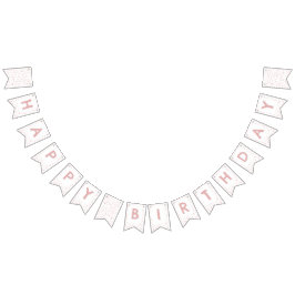 Bandeirinha Rosa Confetti Watercolor Dots Bunting Flag