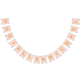 Bandeirinha Rosa Noivado Rosa Dourado Noivo e Noiva Nomes Simp