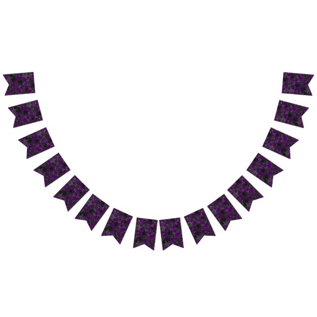 Bandeirinha Rosas Gótica Casamento Preto Roxo (Todos)