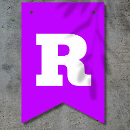 Bandeirinha Roxo Neon e Cor Branca | Personalizar 