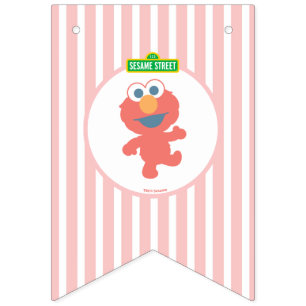 Bandeirinha Rua Sésamo Elmo - Primeiro Aniversário