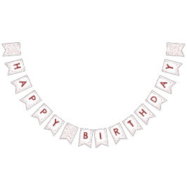 Bandeirinha Ruby Confetti Watercolor Pontos Bunting Flag