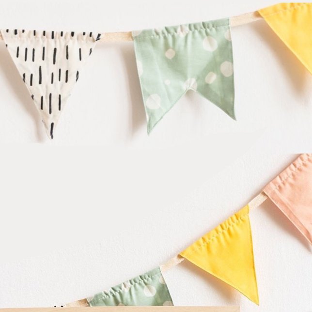 Bandeirinha Sala de brincadeira de camurça Pastel Cute Colorid (Criador carregado)