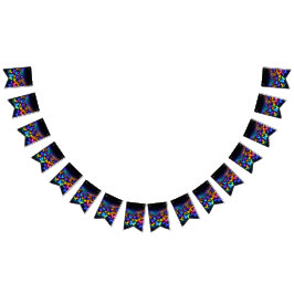 Bandeirinha Schmetterlings wimpl in Neonfarben