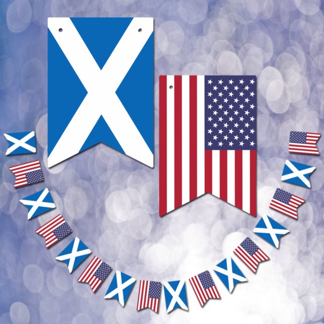Bandeirinha Scottish American Flags, Party Scotland/USA (Criador carregado)