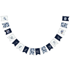 Bandeirinha Senhorita à Sra. Chá de panela Algo Azul