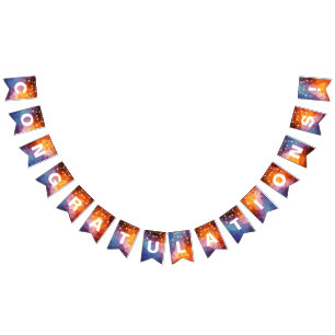 Bandeirinha sequência de luzes da parte no triângulo abstrato