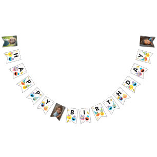 Bandeirinha Sesame Street Pals Confetti Aniversário