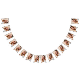 Bandeirinha Seu rosto em um aniversário personalizado