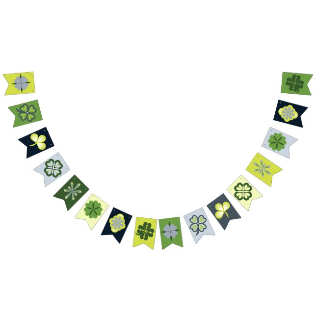 Bandeirinha Shamrock Clover Floral Rua. (Todos)