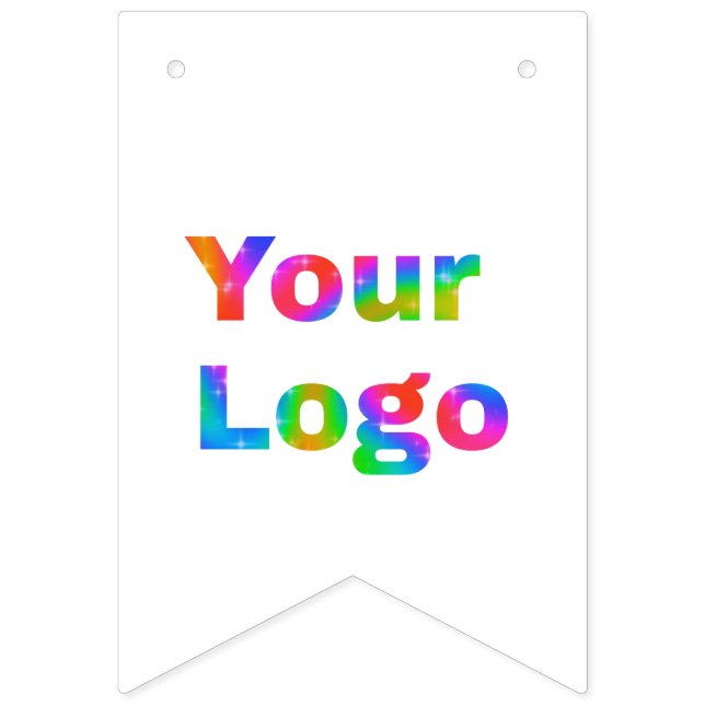 Bandeirinha simple minimal add your logo business name text (Primeira Bandeira)