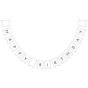 Bandeirinha simples e mínimo feliz aniversário PERSONALIZADO