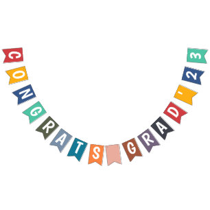 Bandeirinha Simples Moderno Parabéns Personalizados Formando C