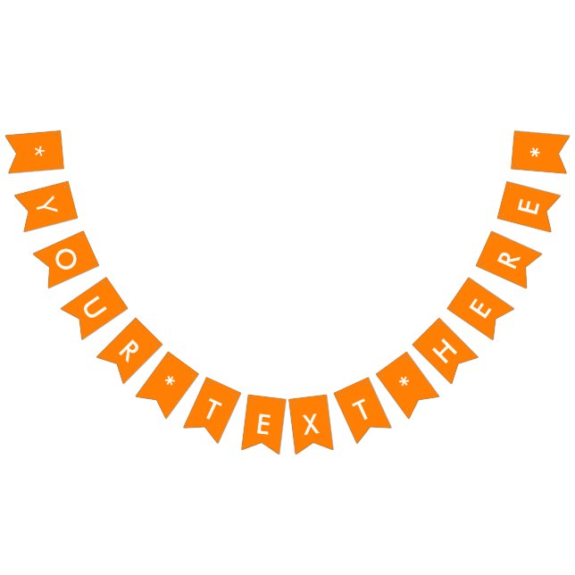 Bandeirinha Simplesmente Cor Sólida Laranja Personalize-A (Todos)