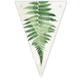 Bandeirinha Sinal de Casamento de Samambaia Verde Minimalista