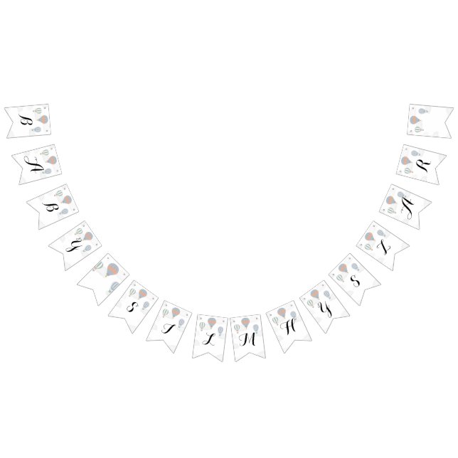 Bandeirinha Sinal de Chá de fraldas do Balão de Ar Quente (Todos)