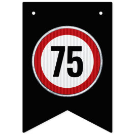 Bandeirinha Sinal de limite de velocidade de aniversário de 75