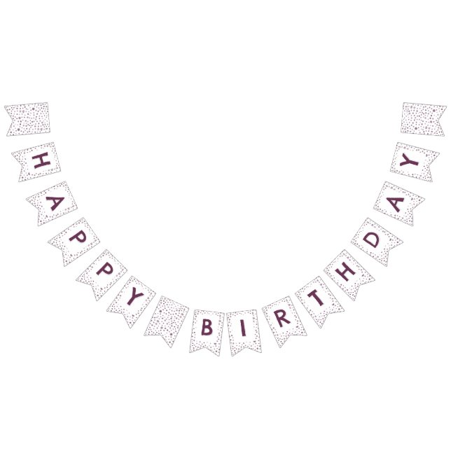 Bandeirinha Sinalizador de Bunting Pontos de Aquarela Beet Con (Todos)