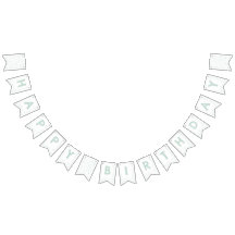 Sinalizador de Bunting Pontos de Aquarela do Mint 