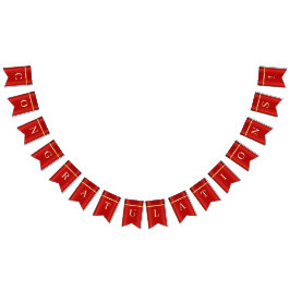 Bandeirinha Sinalizador Simples de Bunting Vermelho